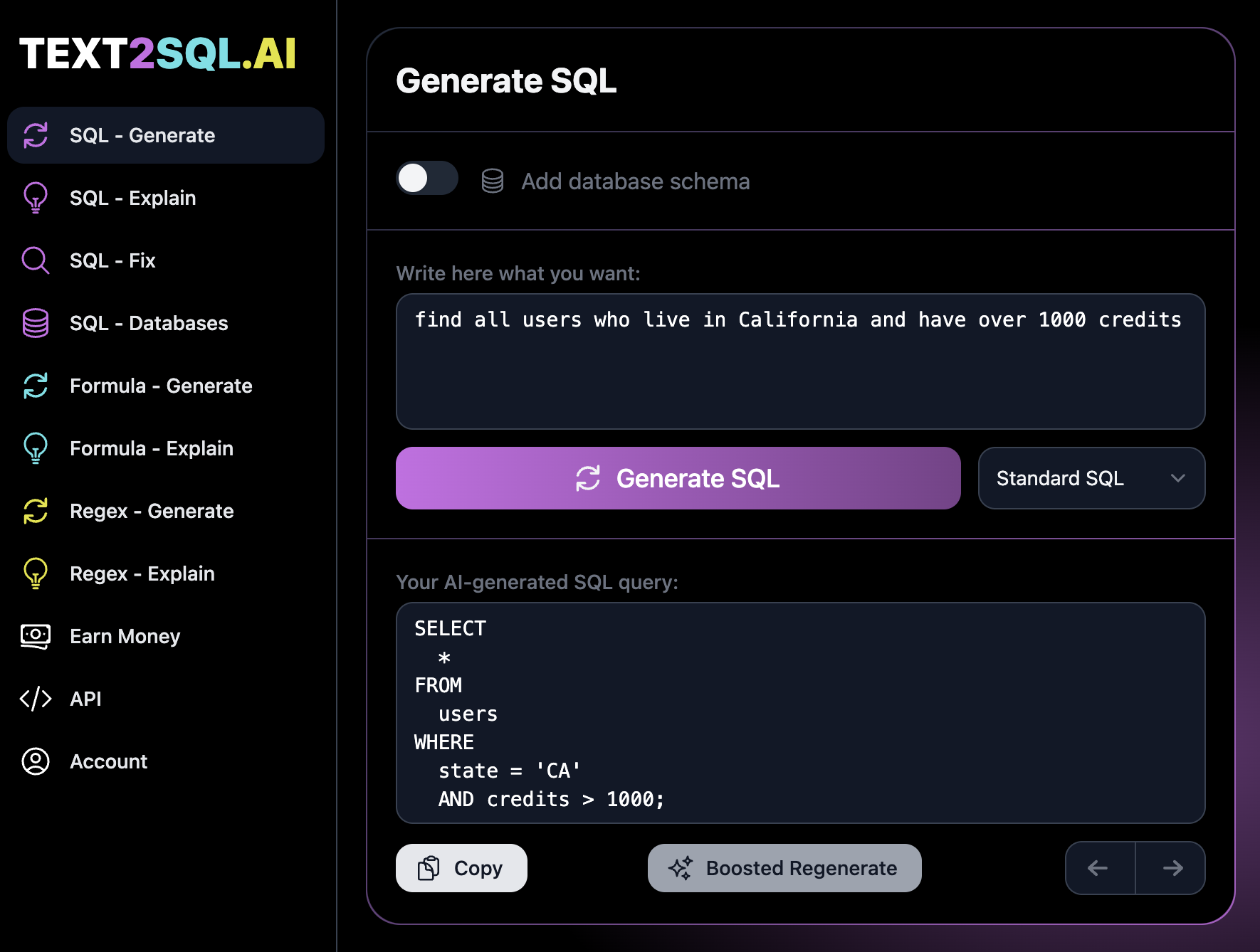 TEXT2SQL.AI